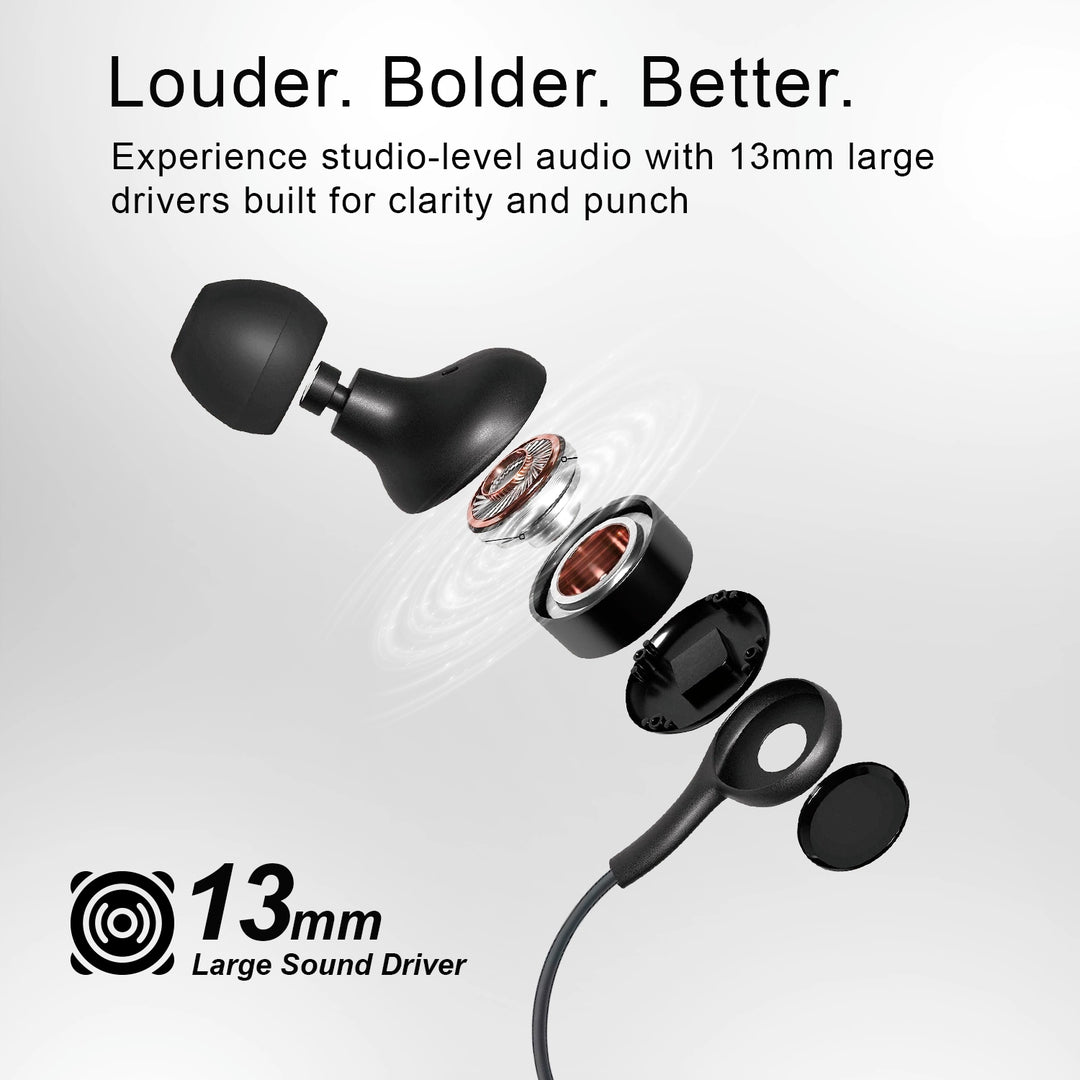 Hammer earphones with 13mm large sound driver