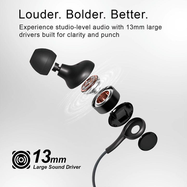 Hammer earphones with 13mm large sound driver