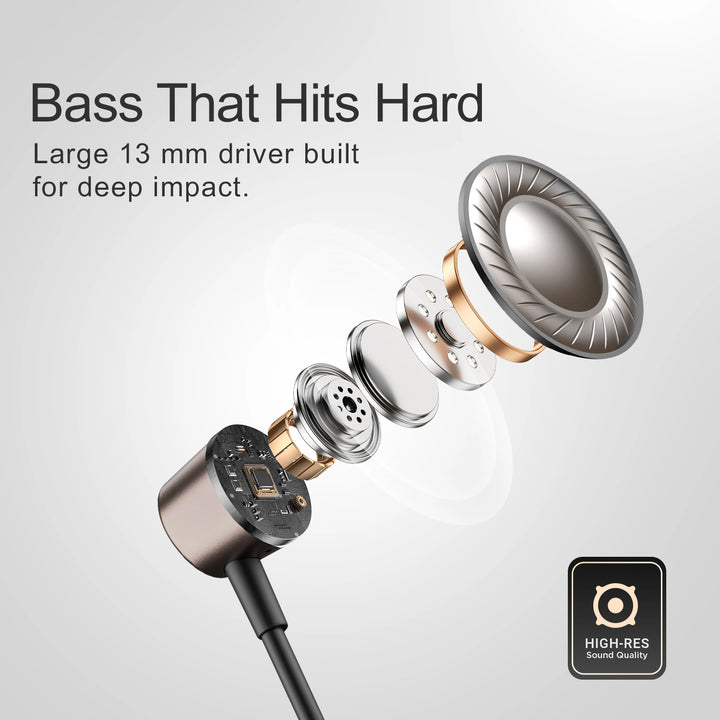 Nova 2 provides Powerful 13mm driver delivers deep bass and immersive high-res sound