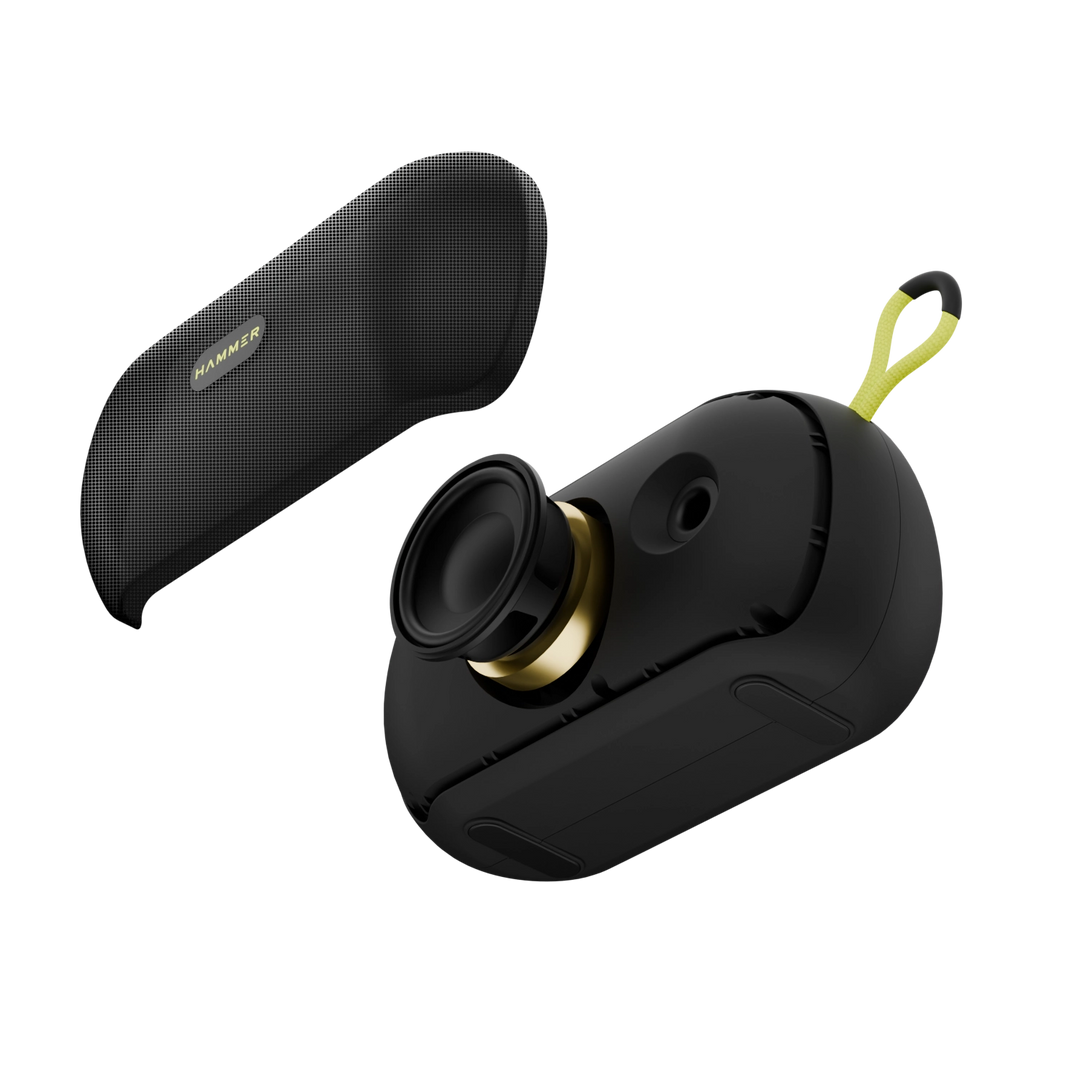 Hammer Wave 10W Bluetooth Speaker Upto 8 Hours Playtime, AUX & USB Port, Type-C with Hanging Loop