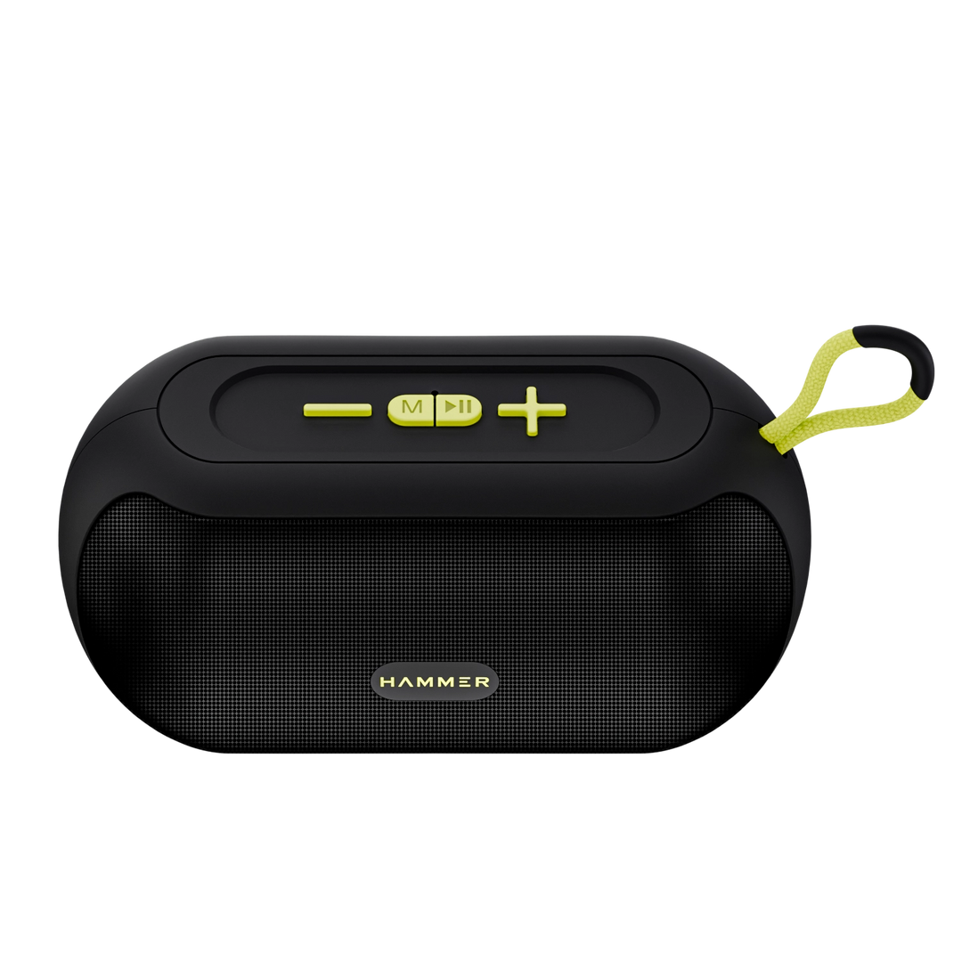 Hammer Wave 10W Bluetooth Speaker Upto 8 Hours Playtime, AUX & USB Port, Type-C with Hanging Loop