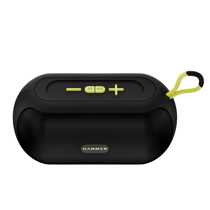 Hammer Wave 10W Bluetooth Speaker Upto 8 Hours Playtime, AUX & USB Port, Type-C with Hanging Loop