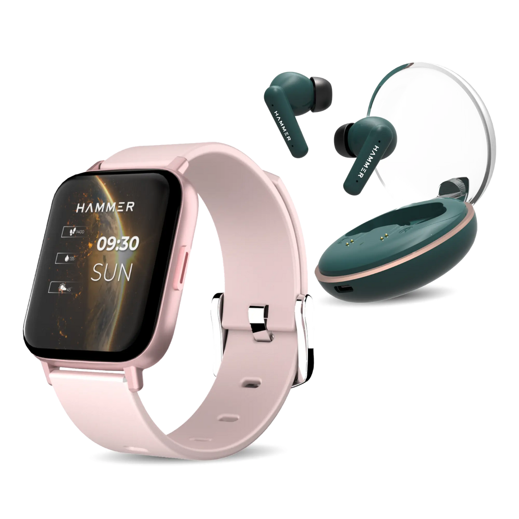 Hammer Pulse 3.0 Bluetooth Smartwatch & Airflow Plus TWS Earbuds (Combo)