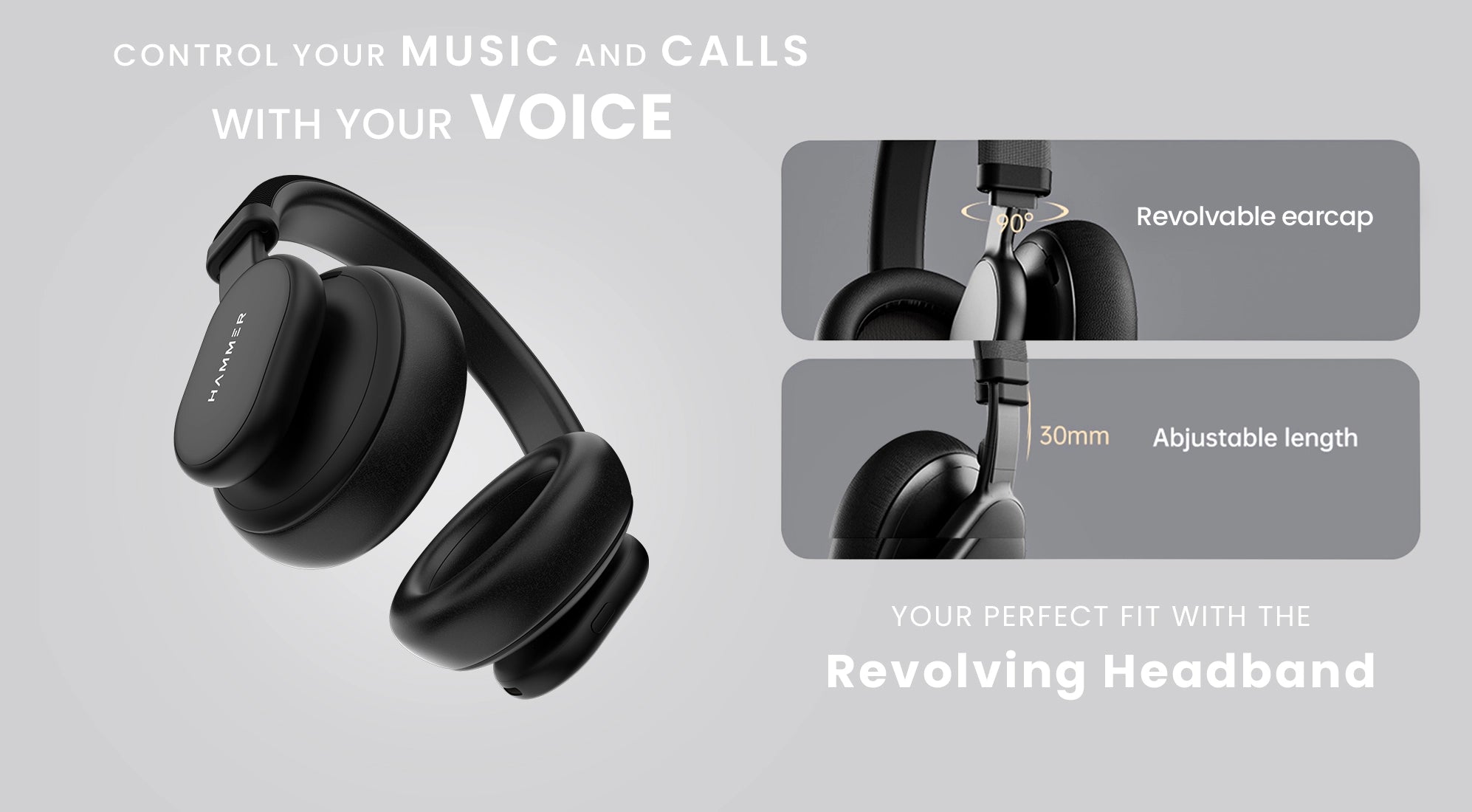 Hammer Bash Max Over The Ear Wireless Bluetooth Headphones