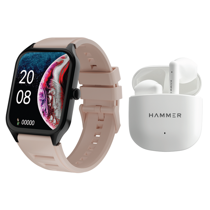 Hammer Stroke Bluetooth Calling Smartwatch & Hammer KO Pro TWS (Combo)