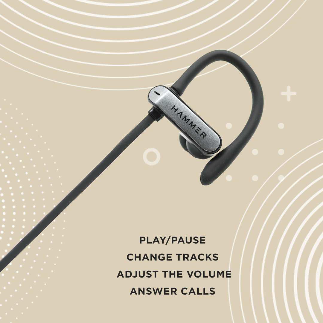 Hammer wireless earphones with control buttons