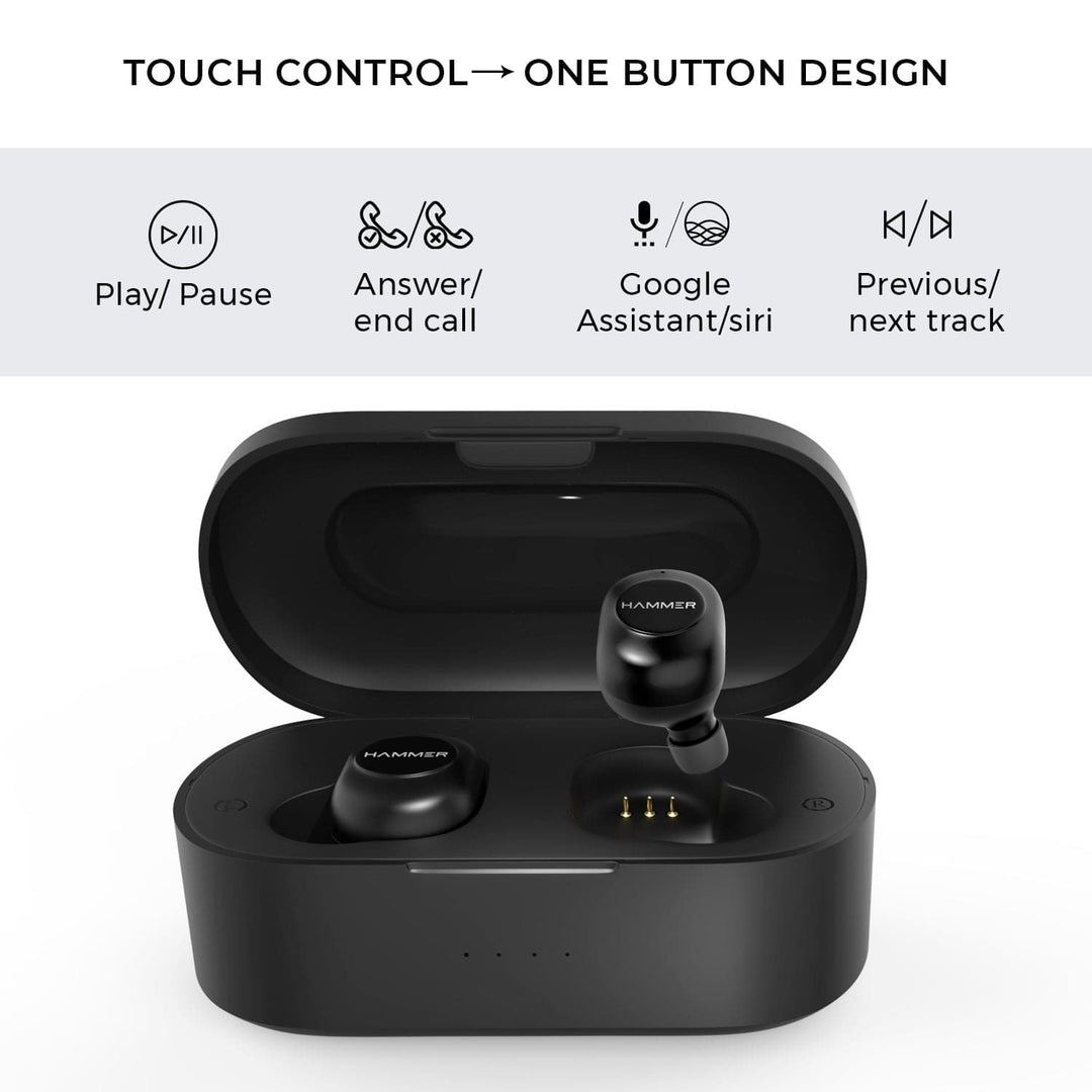 truly wireless earbuds with touch control