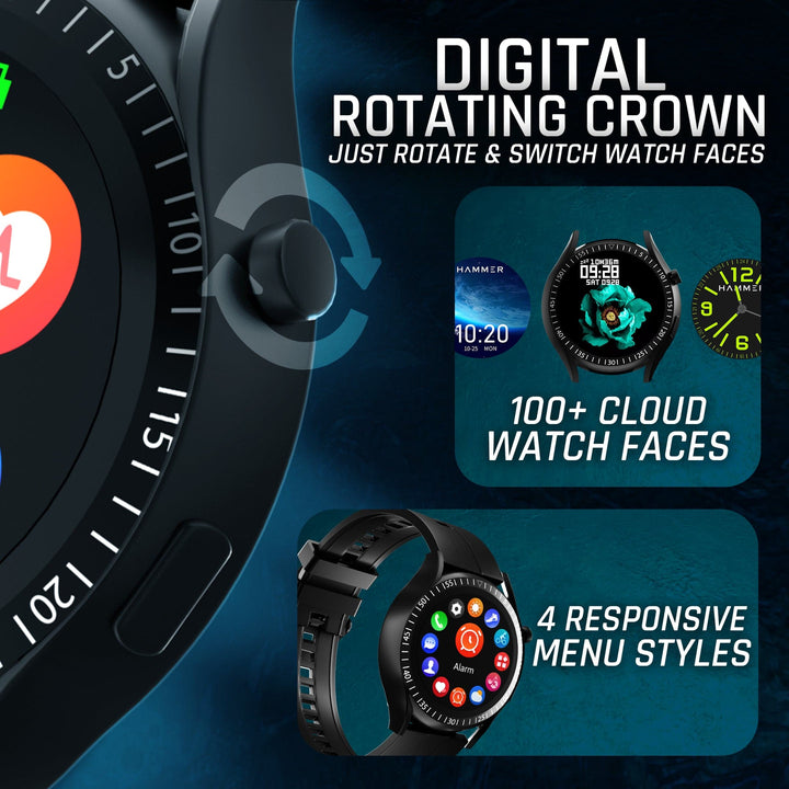 bluetooth watch with rotating crown