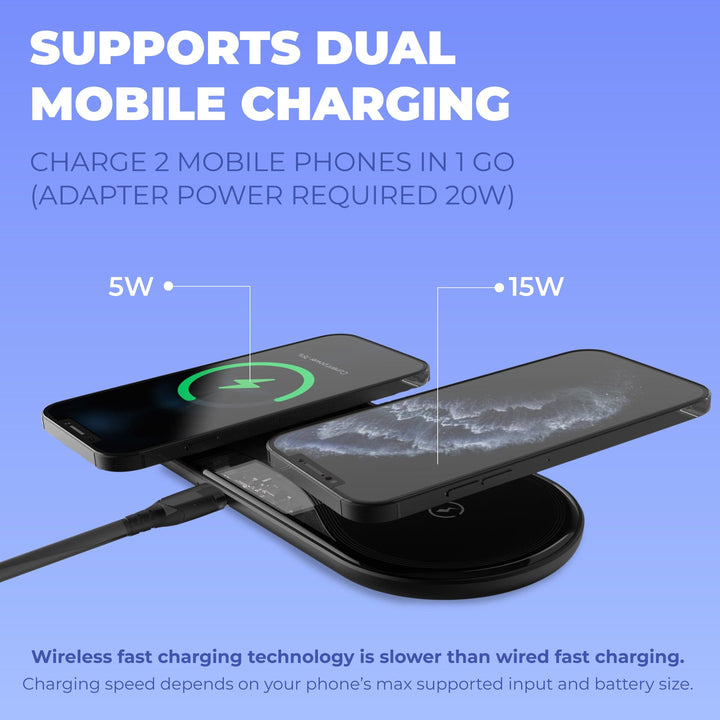 Supports dual mobile charging