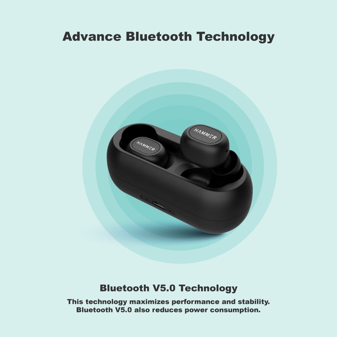 Hammer True Wireless earbuds with Bluetooth 5.0
