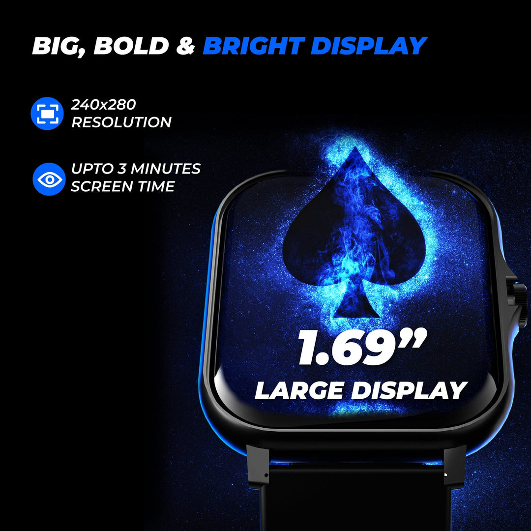 1.69" big, bold and bright display