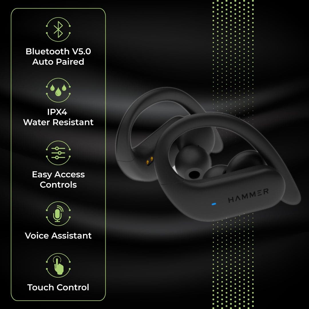 Hammer KO Sports Truly Wireless Earbuds With Touch Control