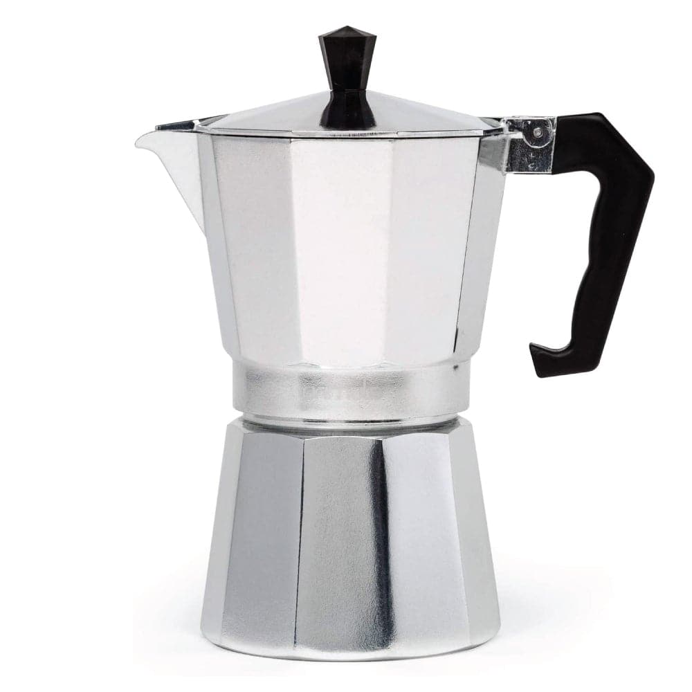 Moka pot coffee maker in Silver color