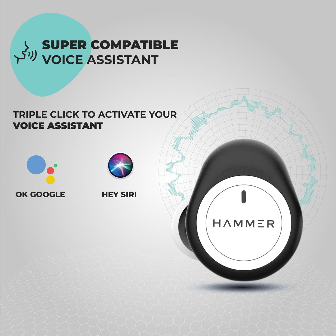 Hammer Airflow true wireless earbuds  voice assistant
