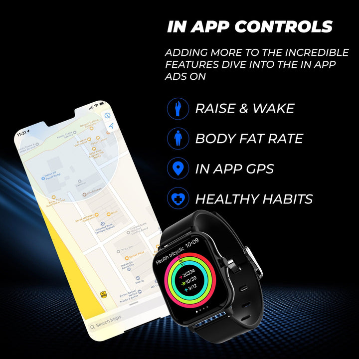 Bluetooth calling smartwatch with in app controls