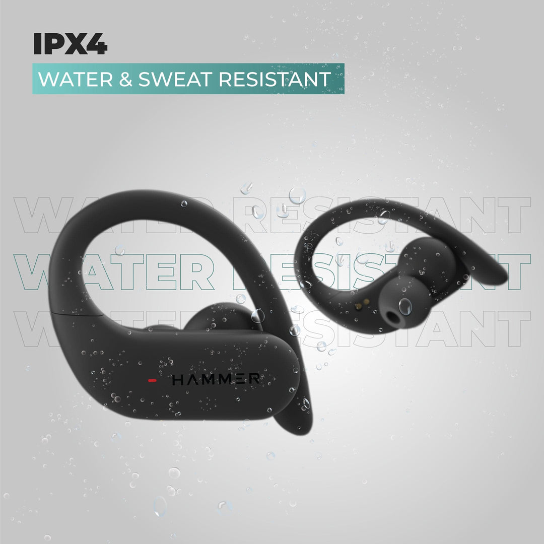 IPX4 Water and sweat resistant earbuds
