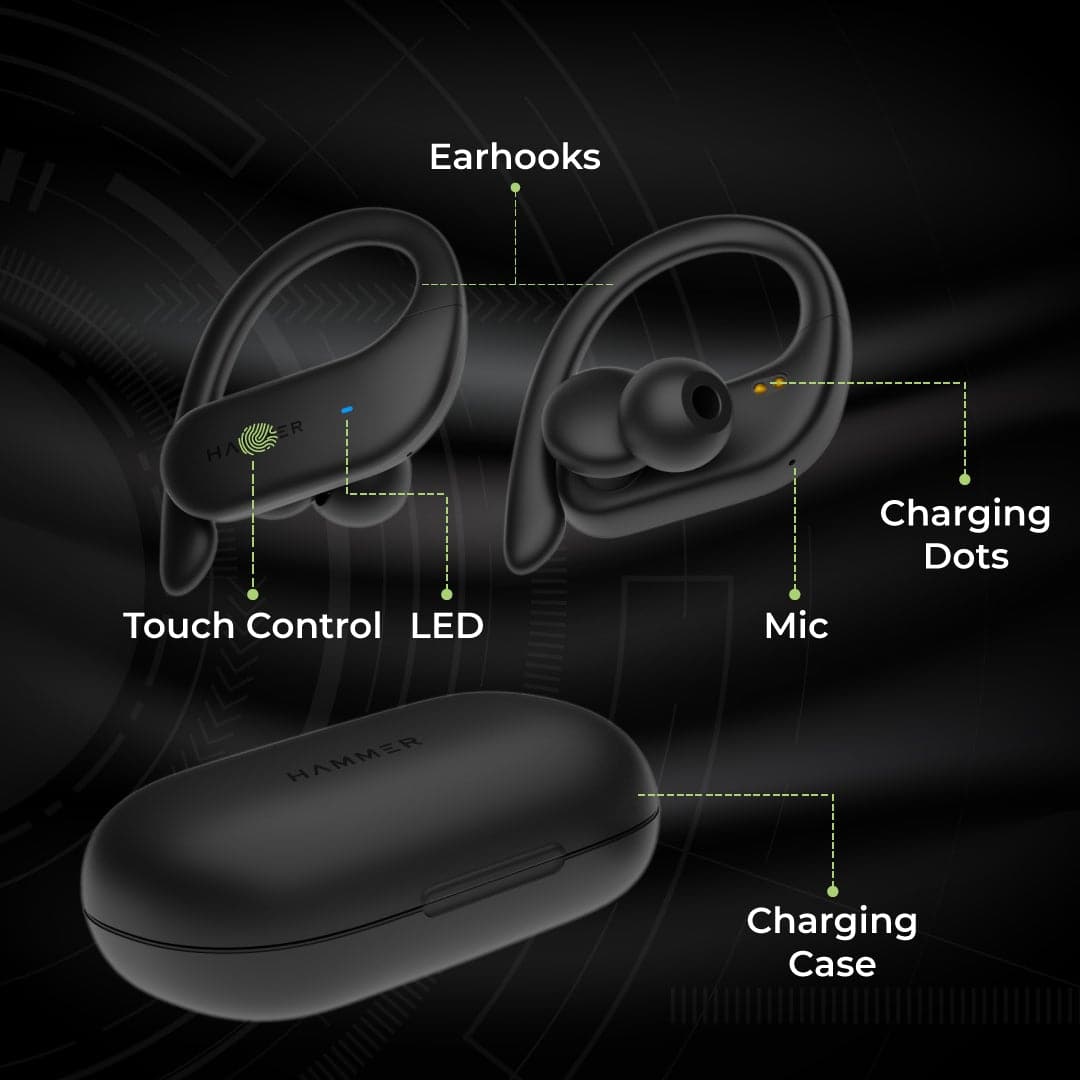 Hammer KO Sports Truly Wireless Earbuds With Touch Control