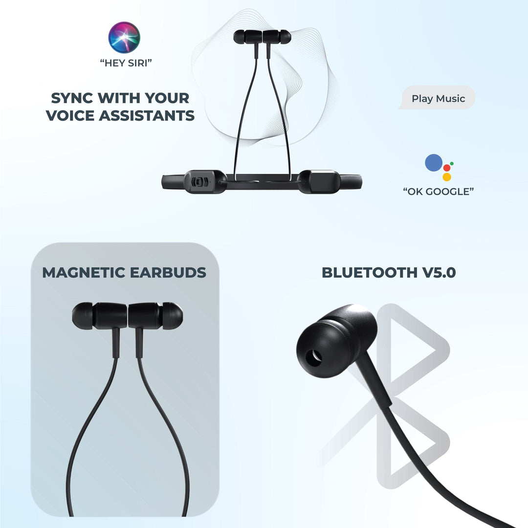 Hammer Sting Lite In-Ear Wireless Bluetooth Neckband Earphones Made in India