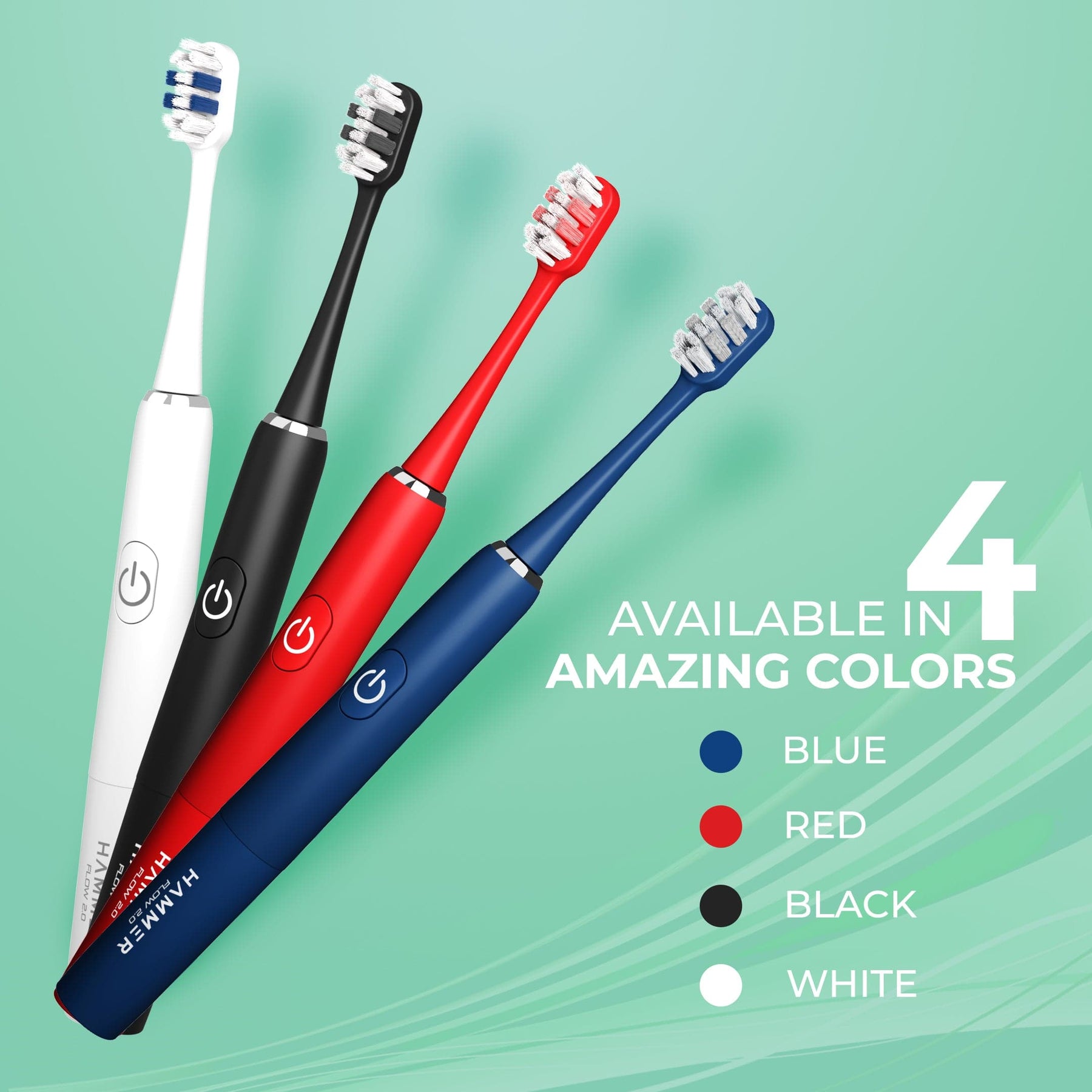 Hammer Flow 2.0 Electric Toothbrush with 2 Replaceable Heads